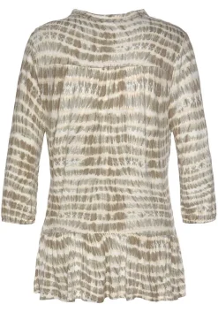 LASCANA Blouses-Tie Neck Print Blouse