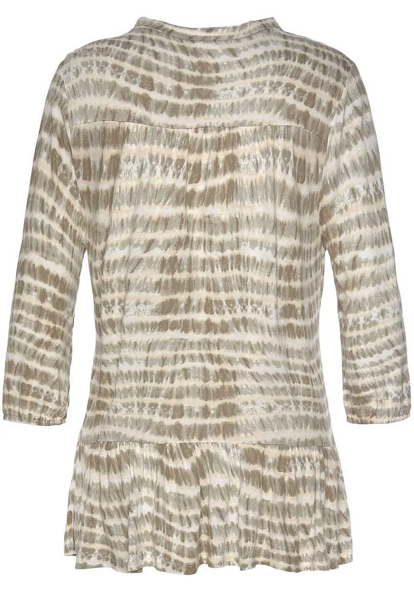 LASCANA Blouses-Tie Neck Print Blouse