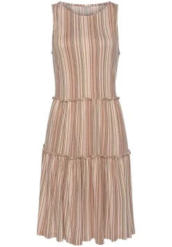 LASCANA Short Dresses-Tiered Stripe Dress