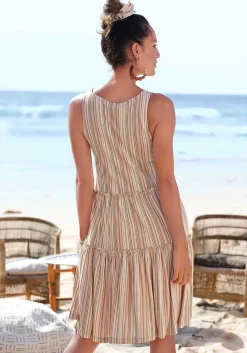 LASCANA Short Dresses-Tiered Stripe Dress