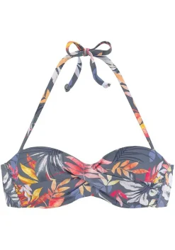 LASCANA Bandeau-Tropical Print Bandeau Bikini Top