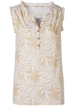 LASCANA Sleeveless Tops-Tropical Print Top