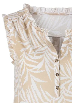 LASCANA Sleeveless Tops-Tropical Print Top