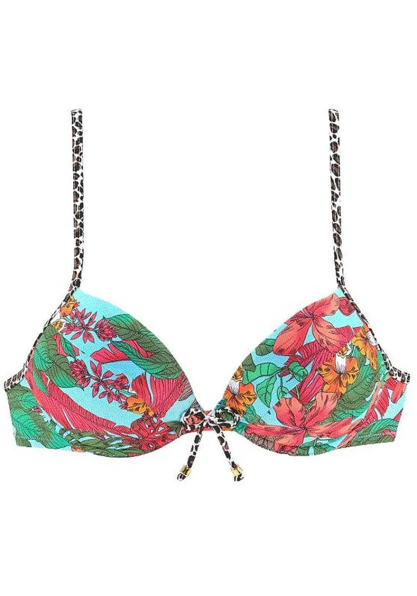 LASCANA Push Up-Tropical Push Up Bikini Top
