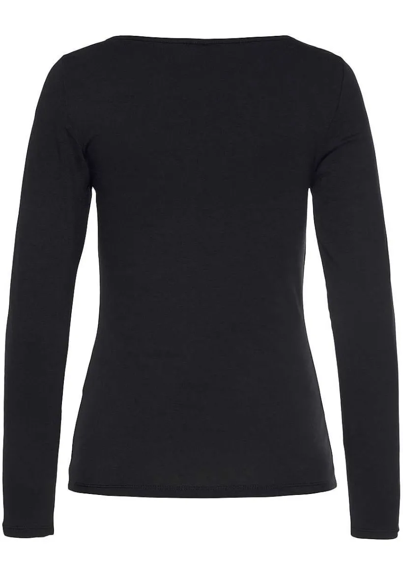 LASCANA Long Sleeve Tops-Twist Cut-Out Top