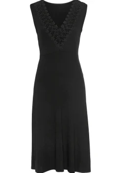 LASCANA Midi Dresses-V-Back Lace Accent Dress