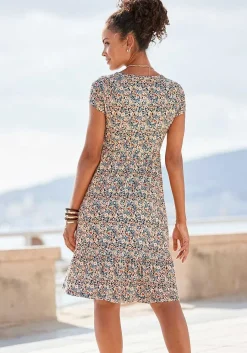 LASCANA Short Dresses-V-Neck Flounce Dress