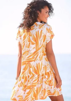 LASCANA Short Dresses-V-Neck Flounce Hem Dress