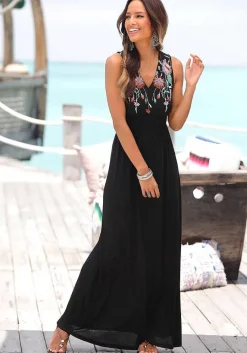LASCANA Maxi Dresses-V-Neck Maxi Dress