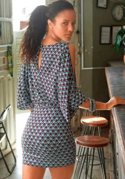 LASCANA Short Dresses-Wide Sleeve Dress