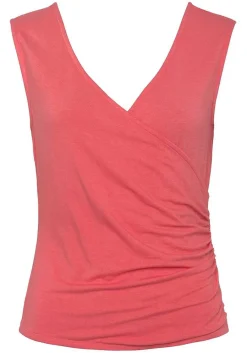 LASCANA Sleeveless Tops-Wrap Look Sleeveless Top