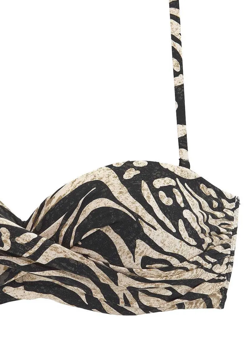 LASCANA Bandeau-Zebra Bandeau Bikini Top