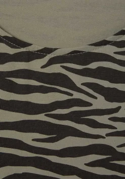 LASCANA Long Sleeve Tops-Zebra Print 3/4 Sleeve Top
