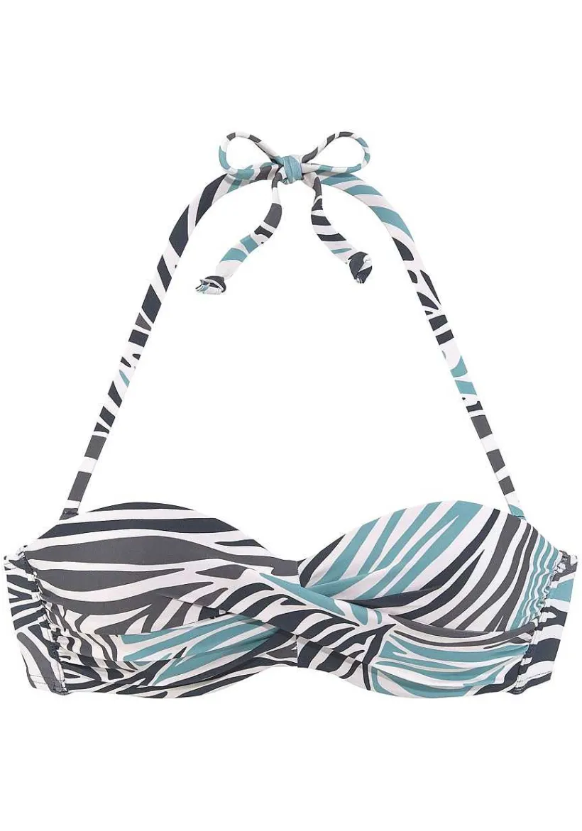 LASCANA Bandeau-Zebra Print Bandeau Bikini Top