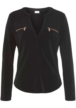 LASCANA Blouses-Zipper Detail Blouse